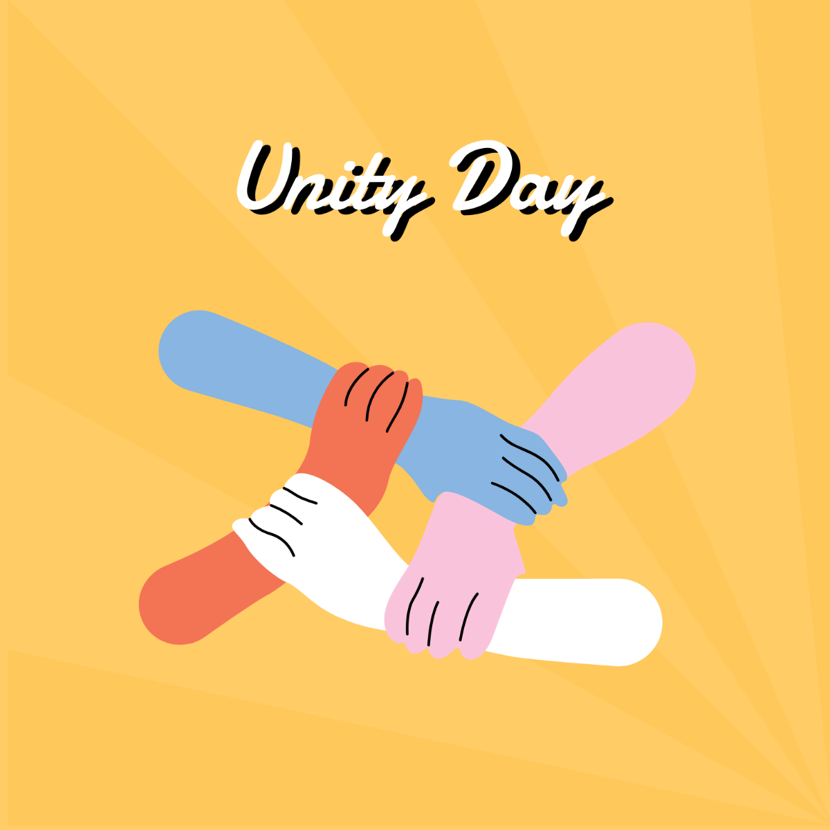Unity Day Vector Template
