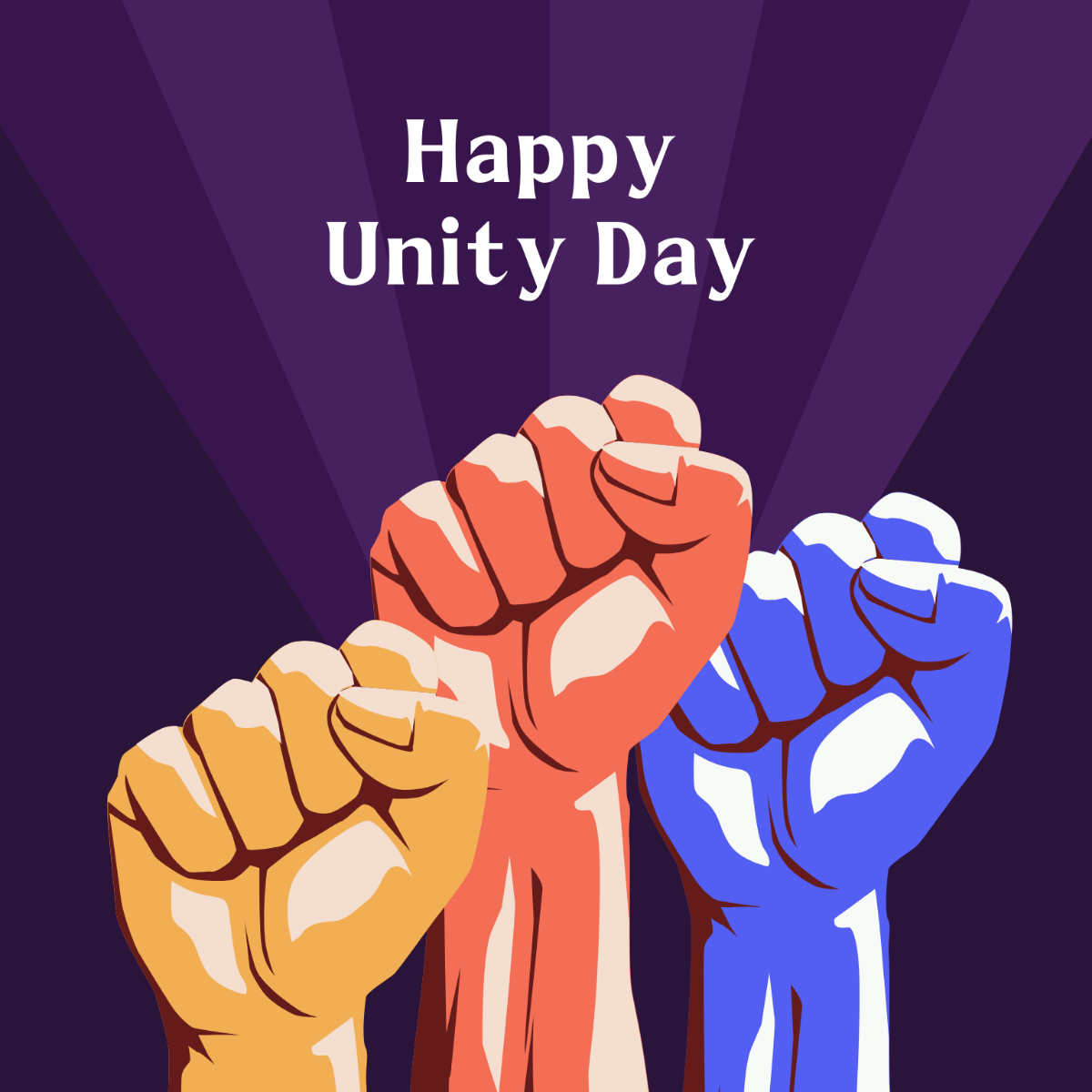 Free Happy Unity Day Illustration Template