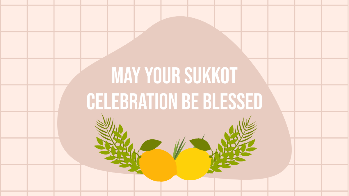 Sukkot Wishes Background Template