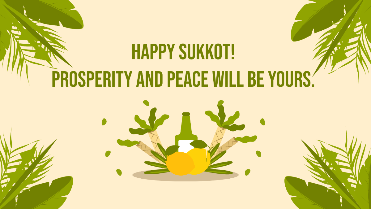 Free Sukkot Flyer Background Template