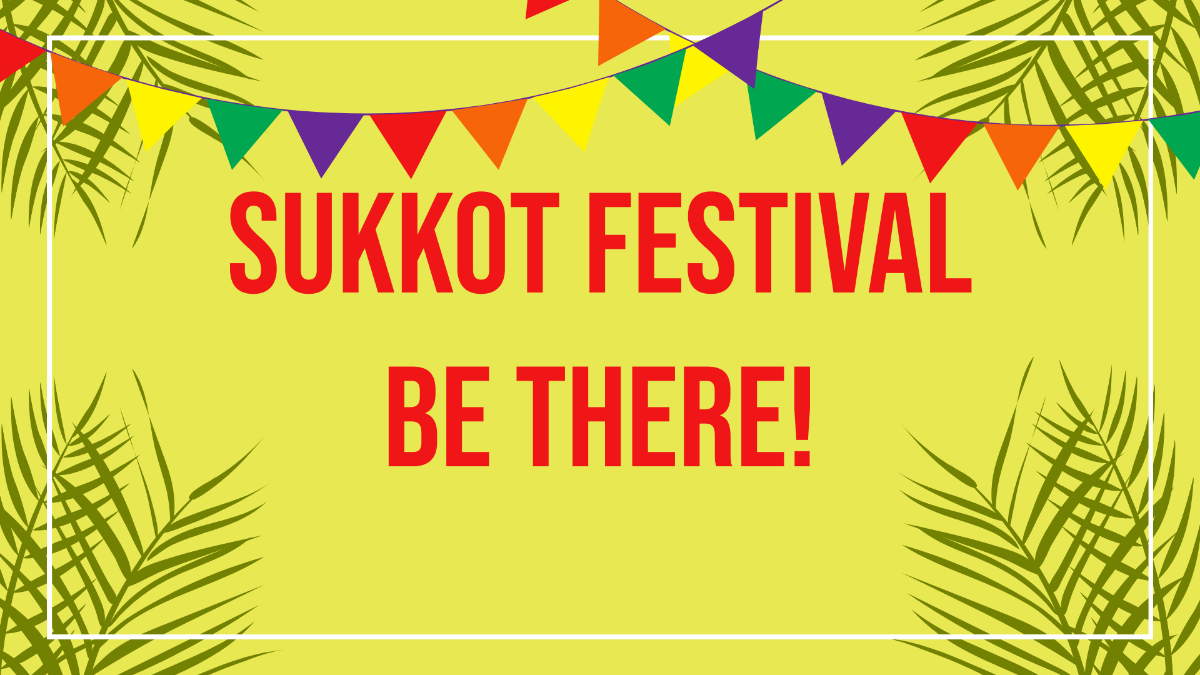Free Sukkot Invitation Background Template