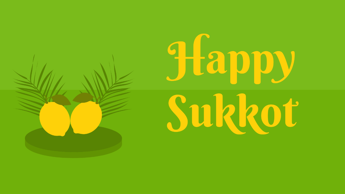 Free Happy Sukkot Background Template