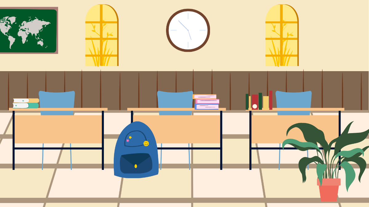 Free Classroom Desk Background Template