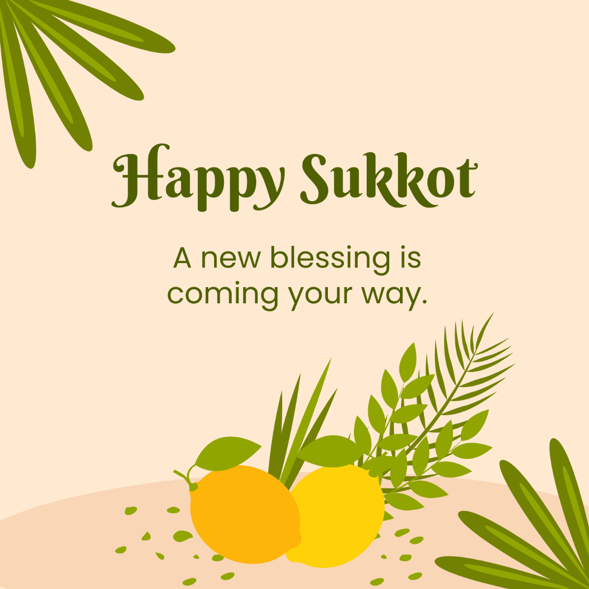 Free Sukkot Flyer Vector Template