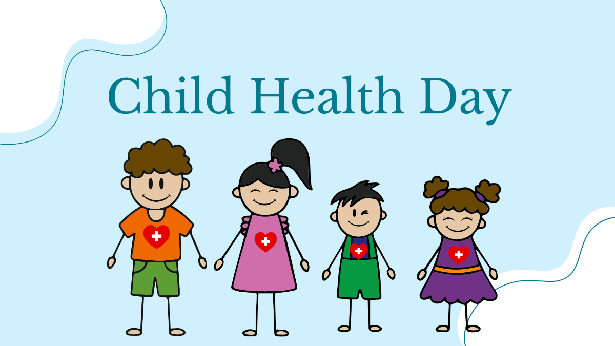 Free Child Health Day Background Template