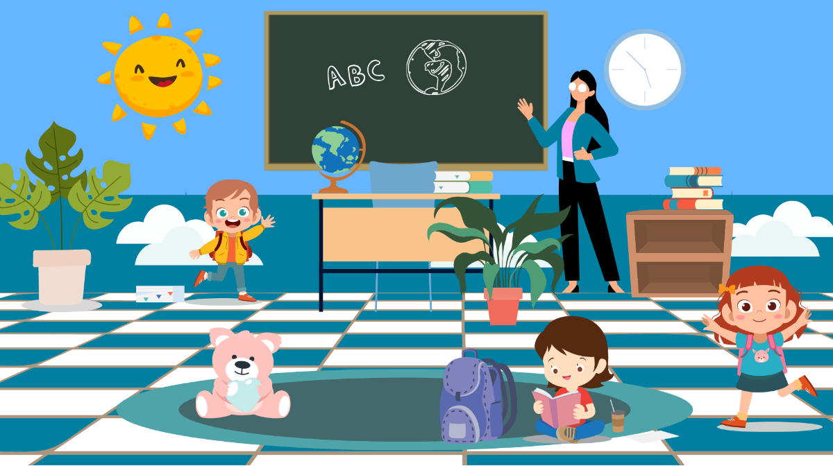 Free Preschool Classroom Background Template