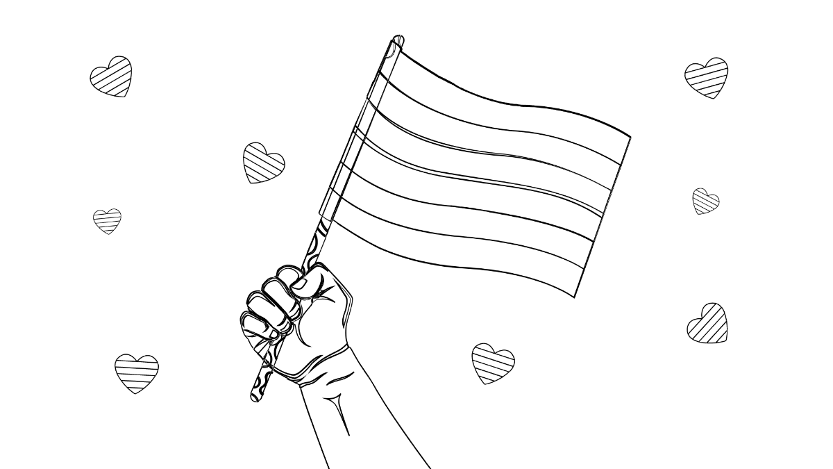 Free National Coming Out Day Drawing Background Template
