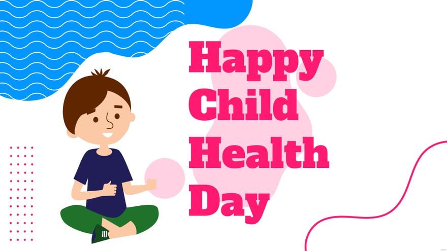 Free Happy Child Health Day Background