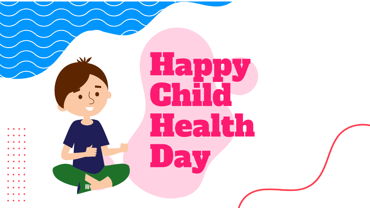 Free Happy Child Health Day Background Template
