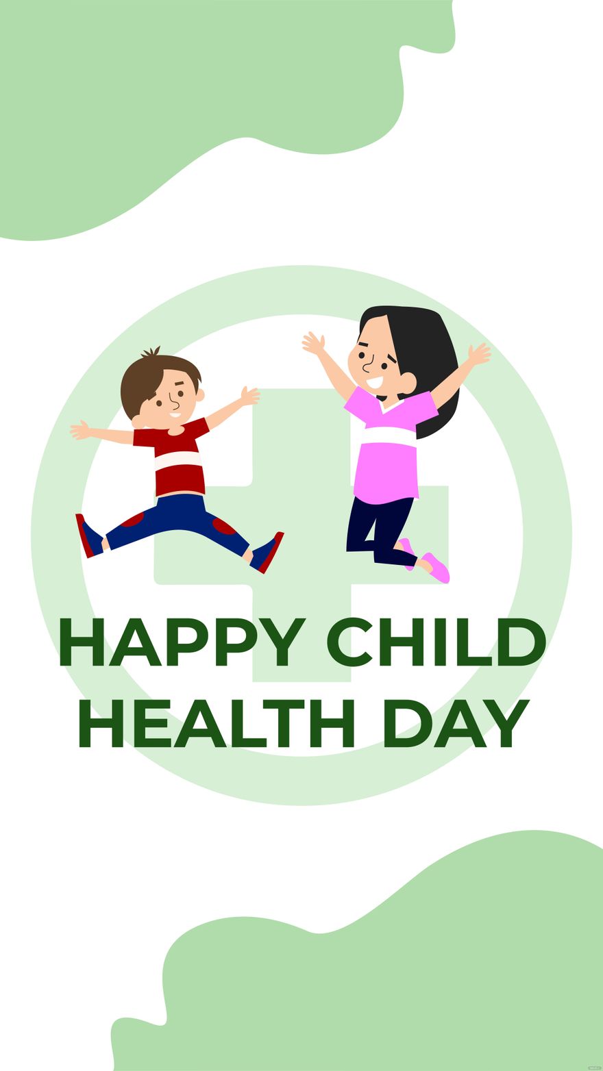 Free Child Health Day iPhone Background in PDF, Illustrator, PSD, EPS, SVG, JPG, PNG