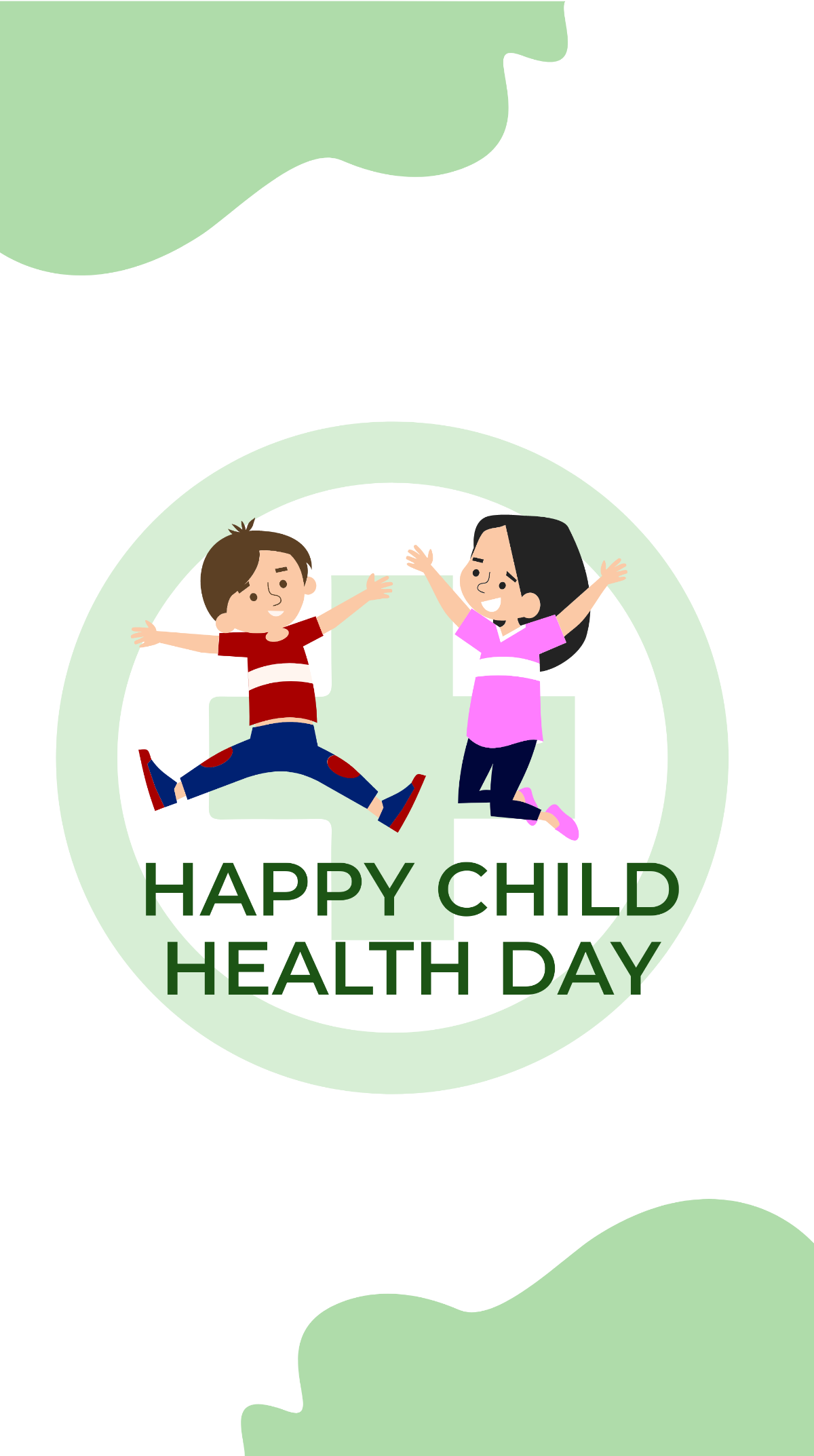 Free Child Health Day iPhone Background Template