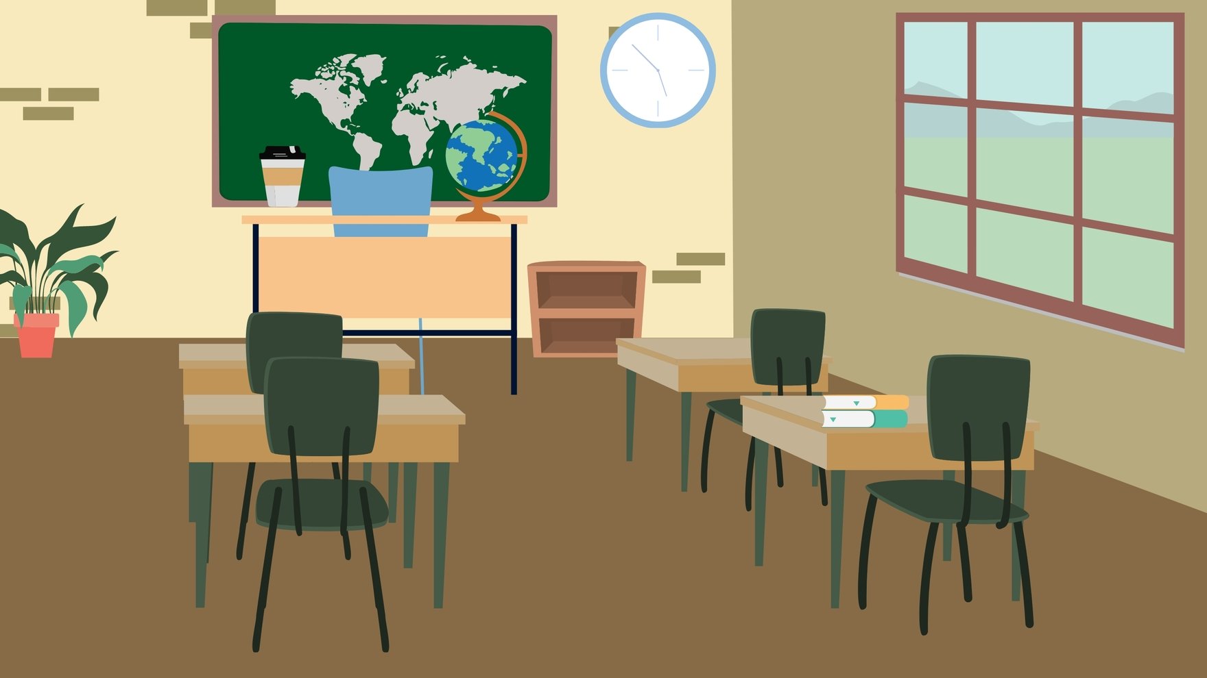 3d Classroom Background in Illustrator, EPS, SVG, JPG, PNG