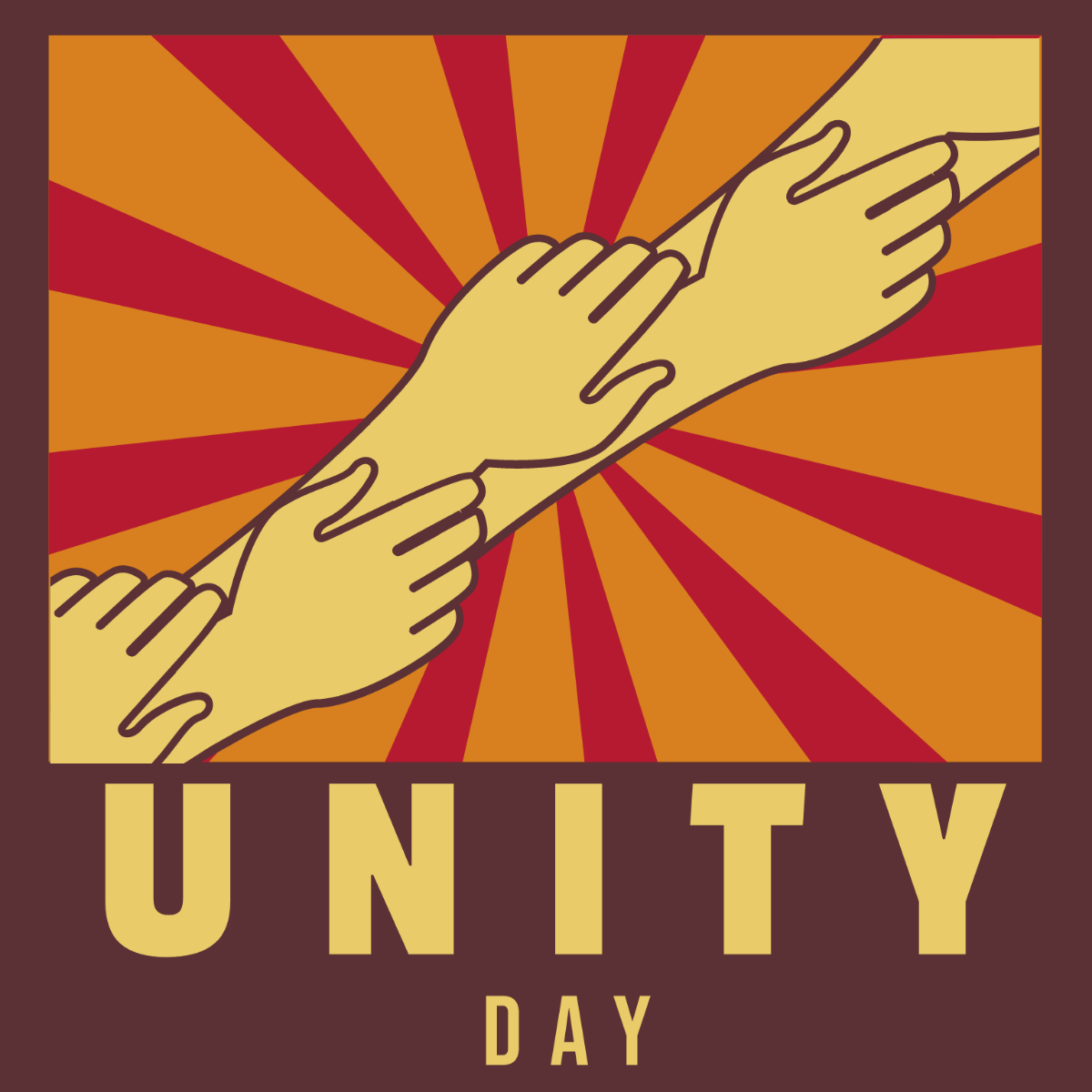 Free Unity Day Cartoon Vector Template