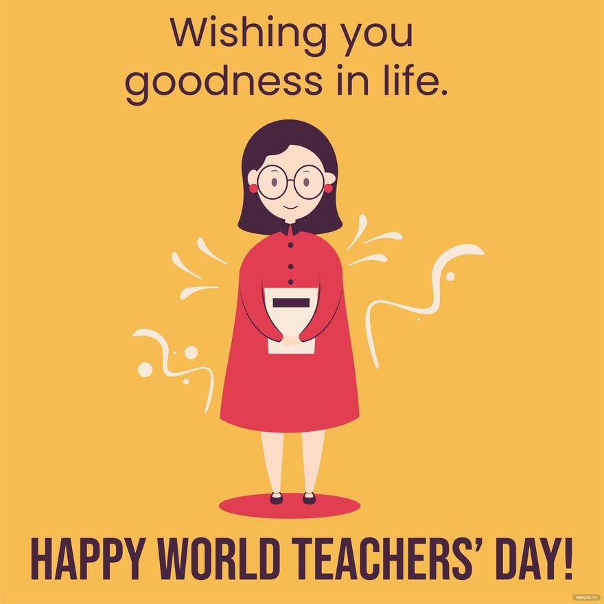 Happy world teachers day logo with student items Vector Image