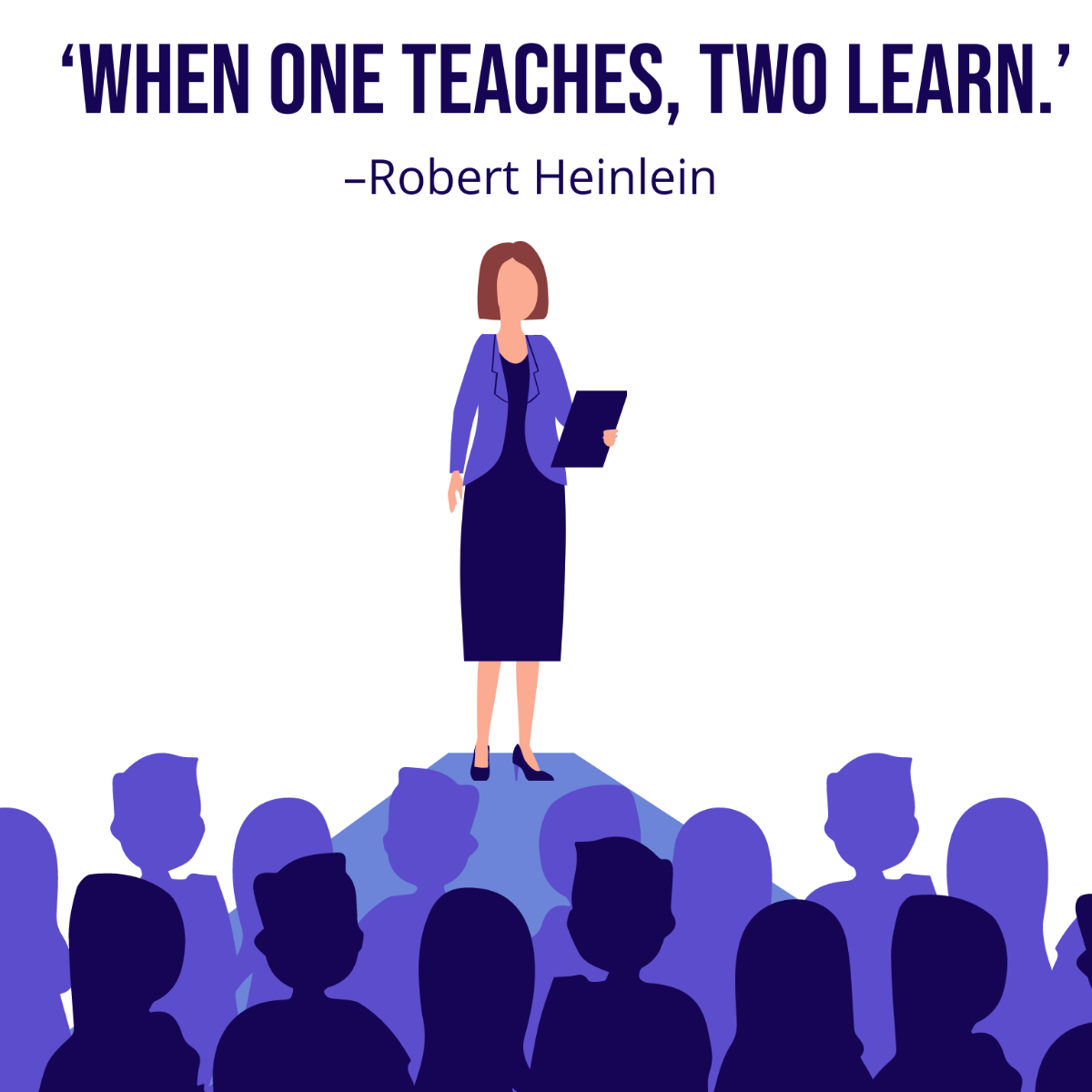 World Teachers’ Day Quote Vector Template