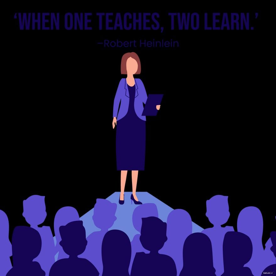 Free World Teachers’ Day Quote Vector in Illustrator, PSD, EPS, SVG, JPG, PNG