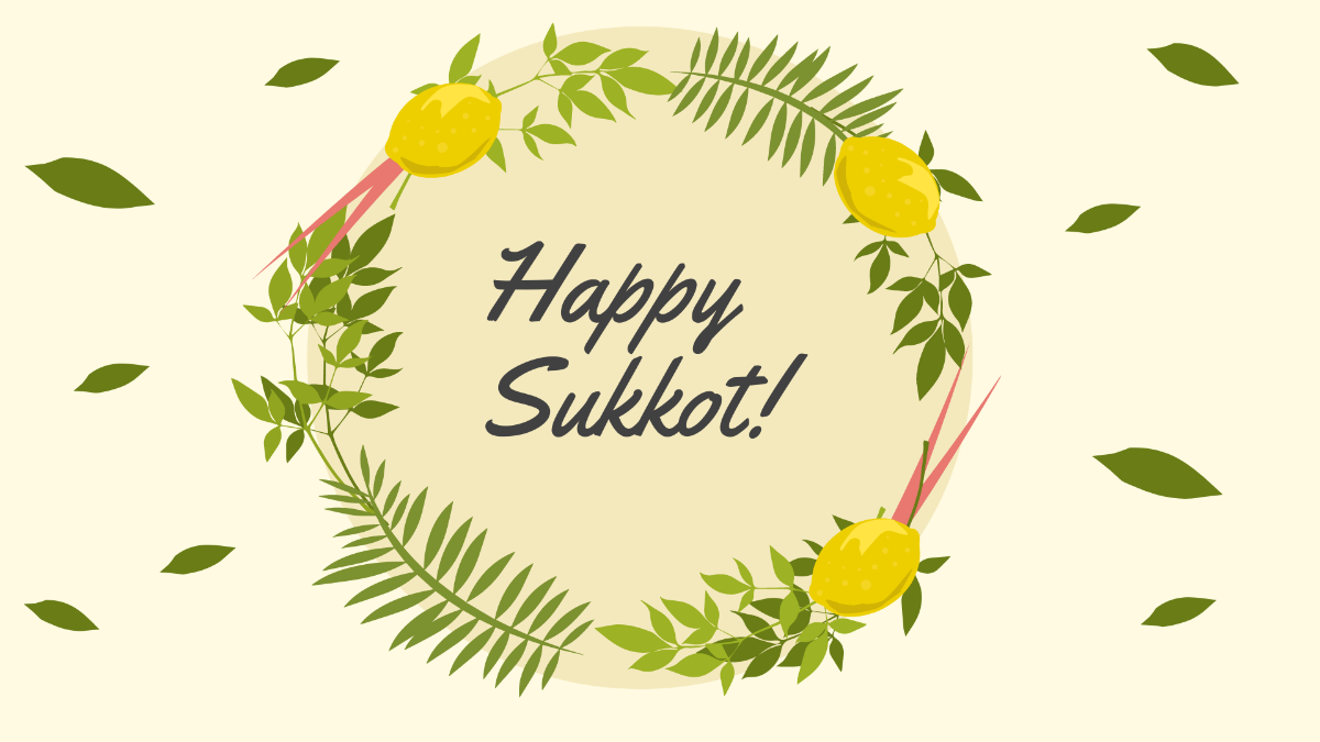Free Sukkot Design Background Template