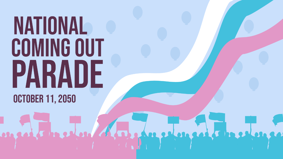 National Coming Out Day Flyer Background Template