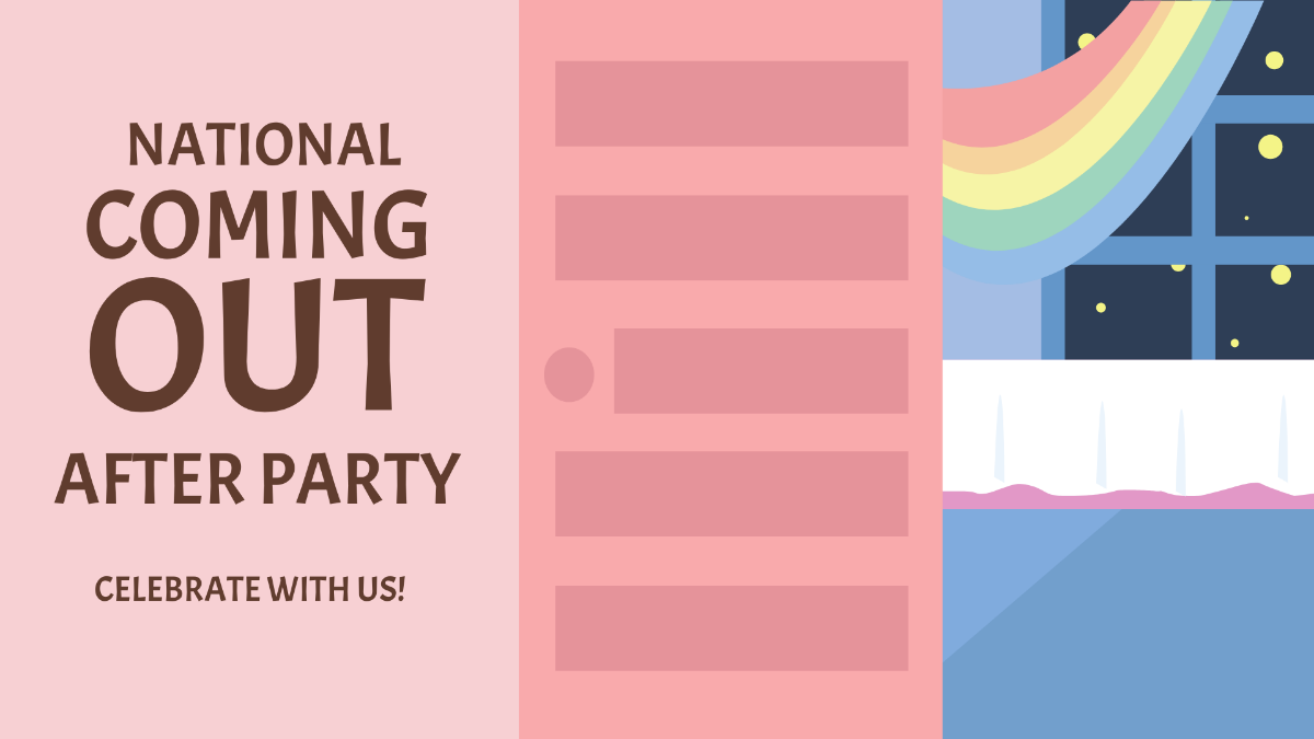 Free National Coming Out Day Invitation Background Template