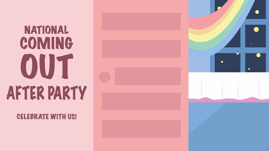 National Coming Out Day Invitation Background