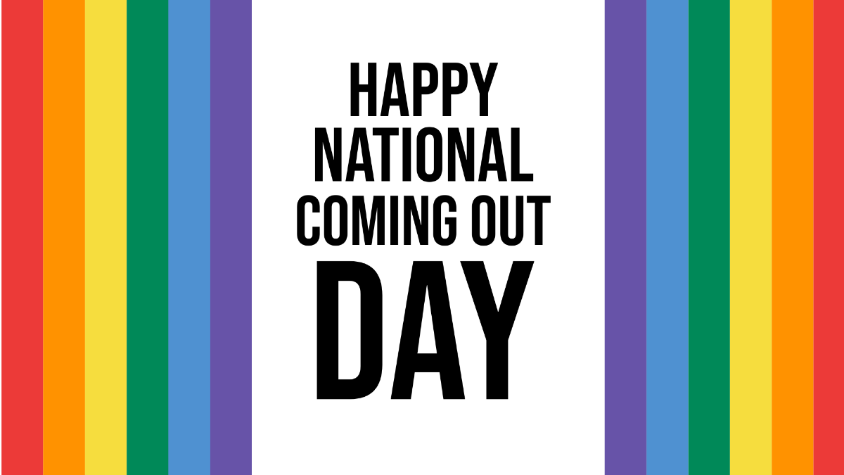 Free Happy National Coming Out Day Background Template
