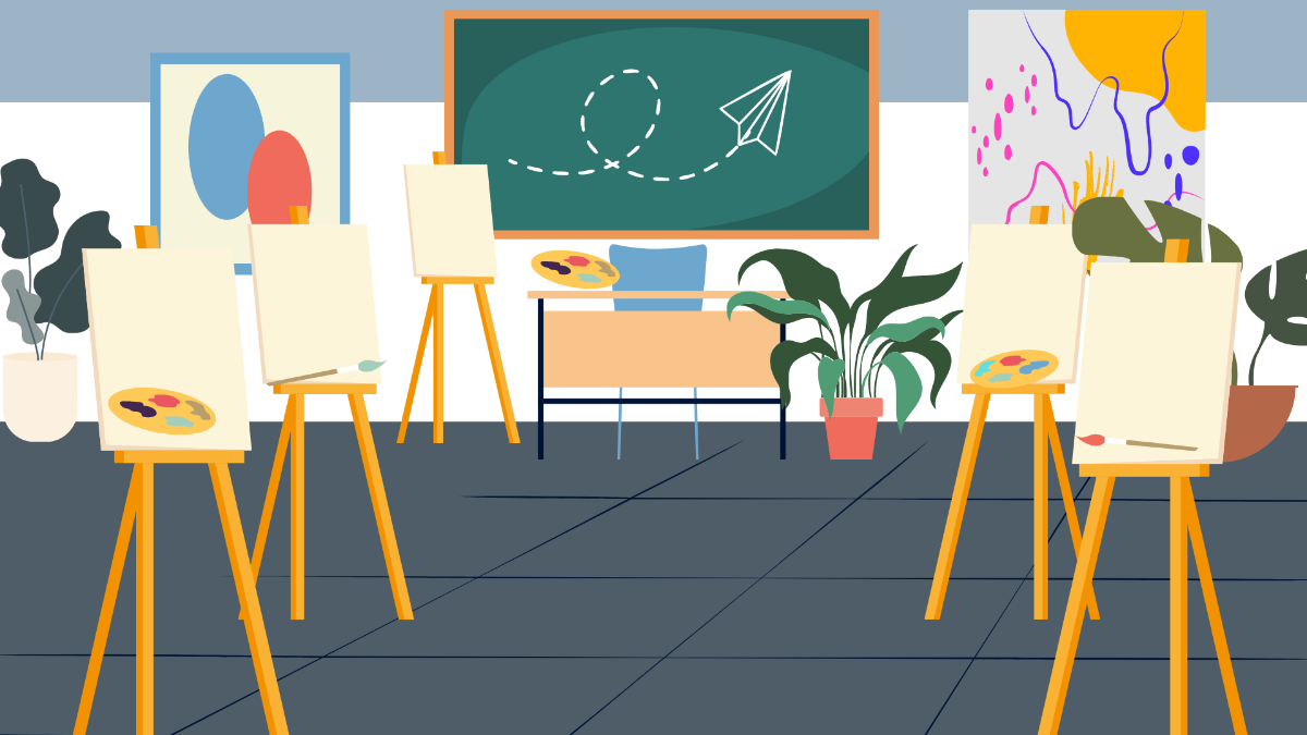 Free Art Classroom Background Template