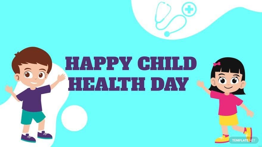 Child Health Day Vector Background