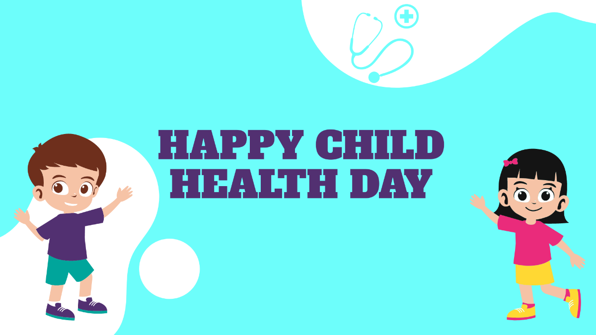 Free Child Health Day Vector Background Template