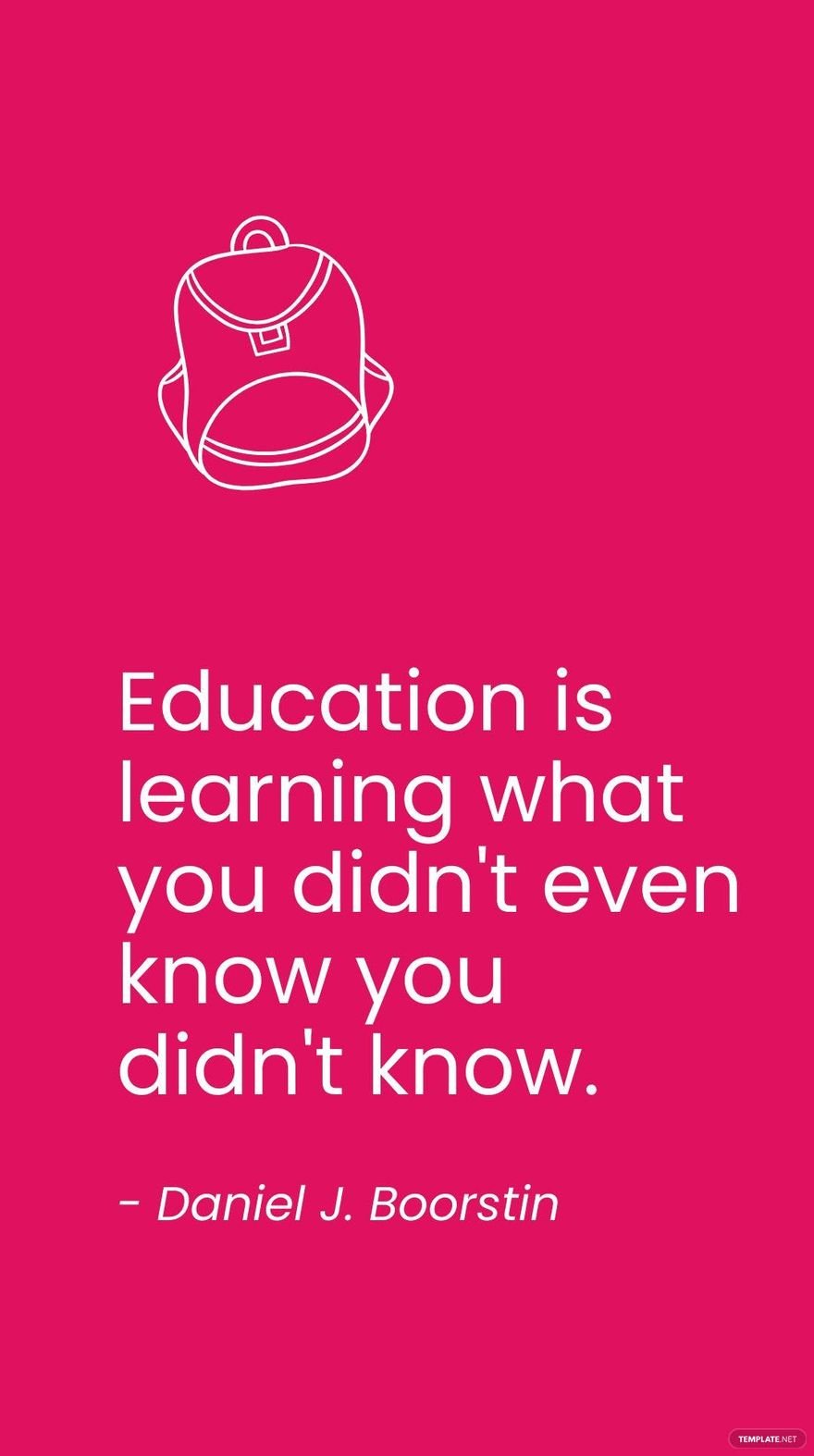 Daniel J. Boorstin - Education is learning what you didn't even know ...
