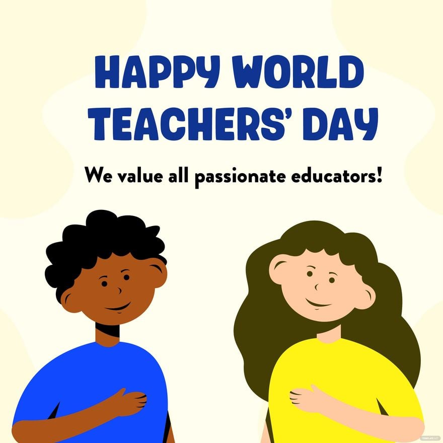 Free World Teachers Day Poster Vector in Illustrator, PSD, EPS, SVG, JPG, PNG