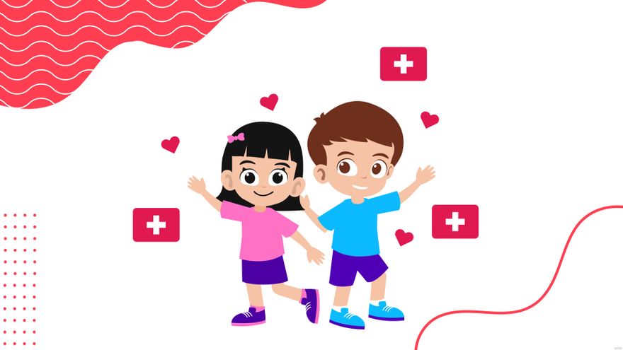 Child Health Day Cartoon Background