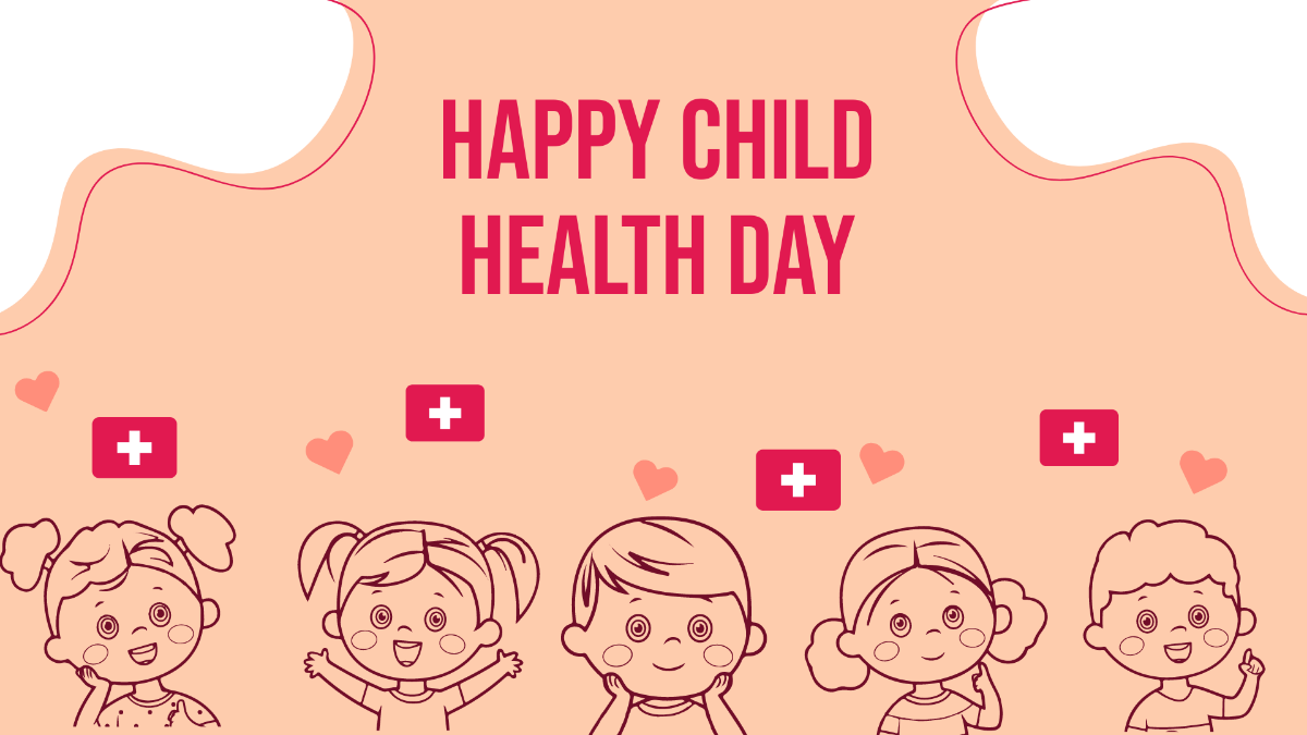 Child Health Day Drawing Background Template