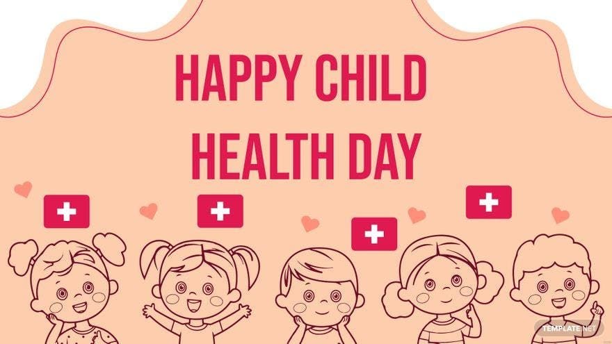 Child Health Day Drawing Background