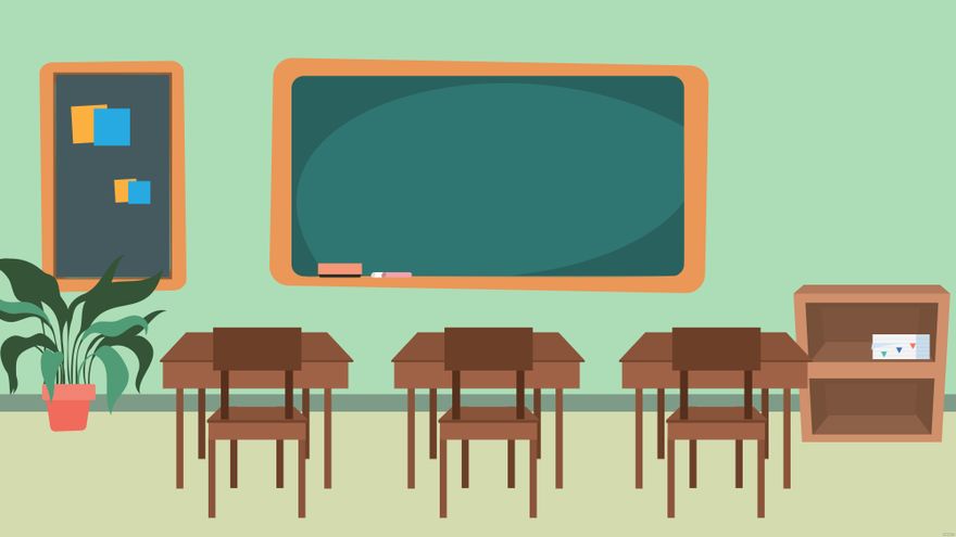 Classroom Cartoon Background