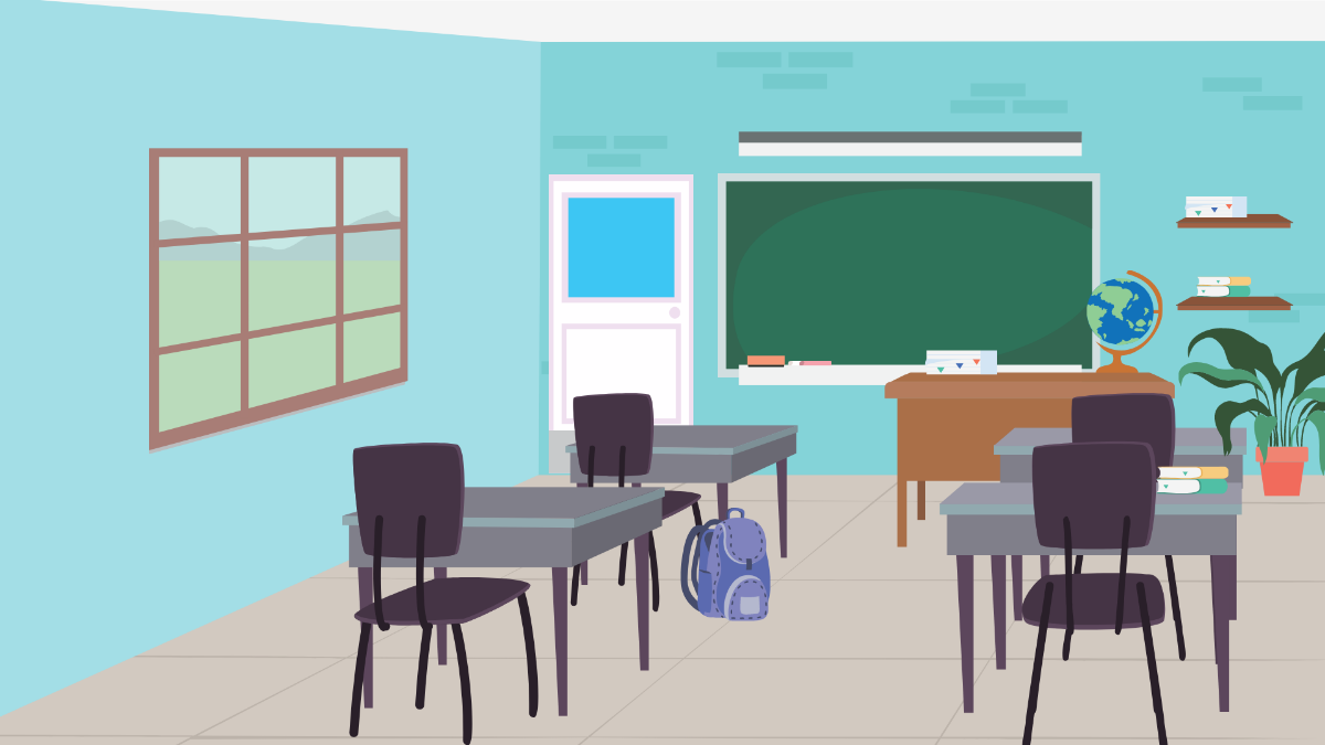 Free Inside Classroom Background Template