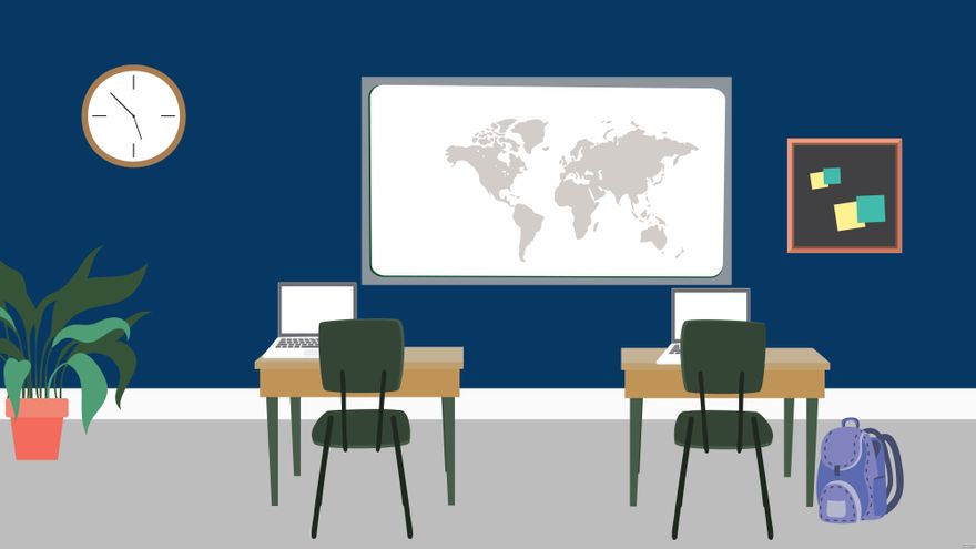 Customizable Classroom Background ESL Online (Instant Download) 