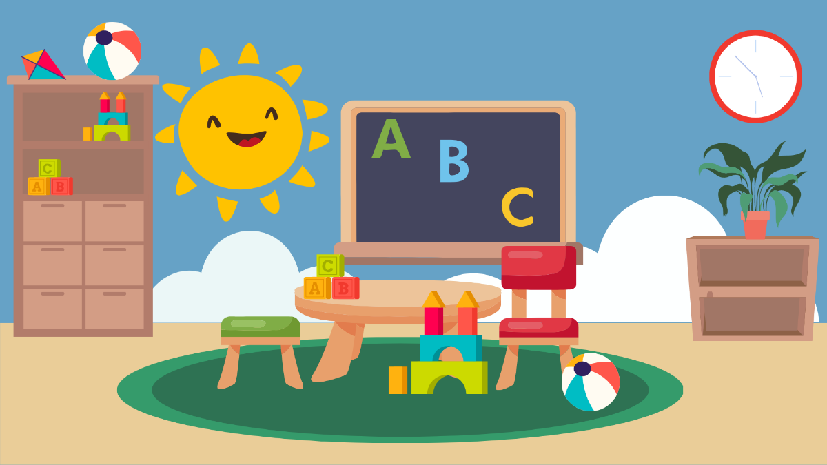 Free Pre K Classroom Background Template