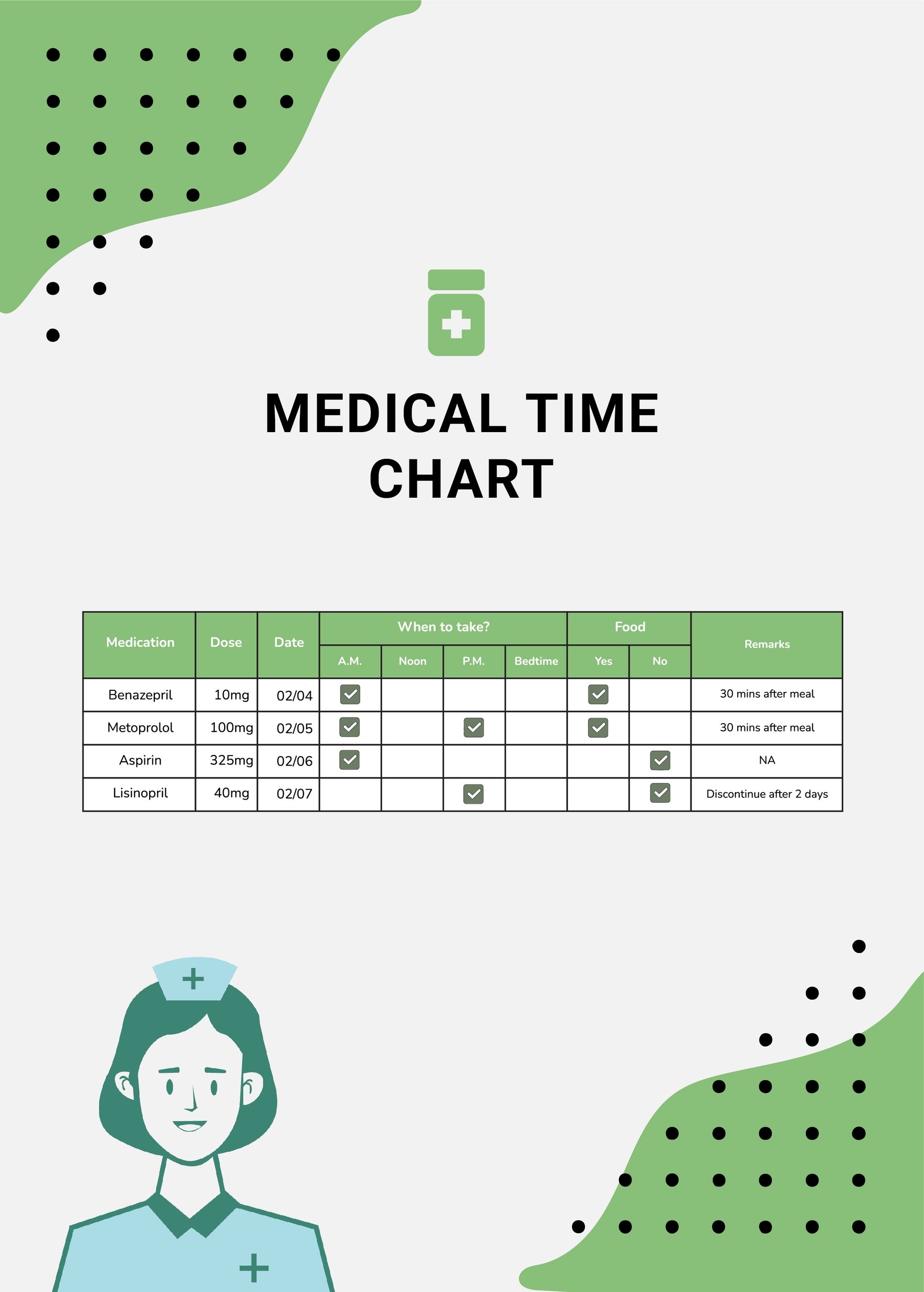 Medication Time Chart