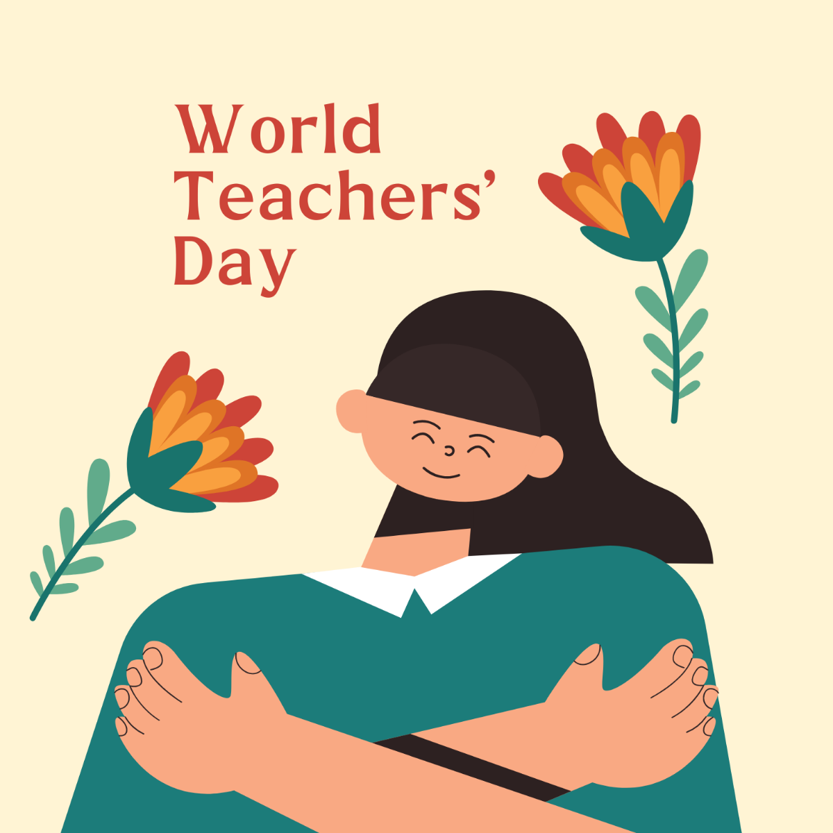 World Teachers’ Day Illustration Template