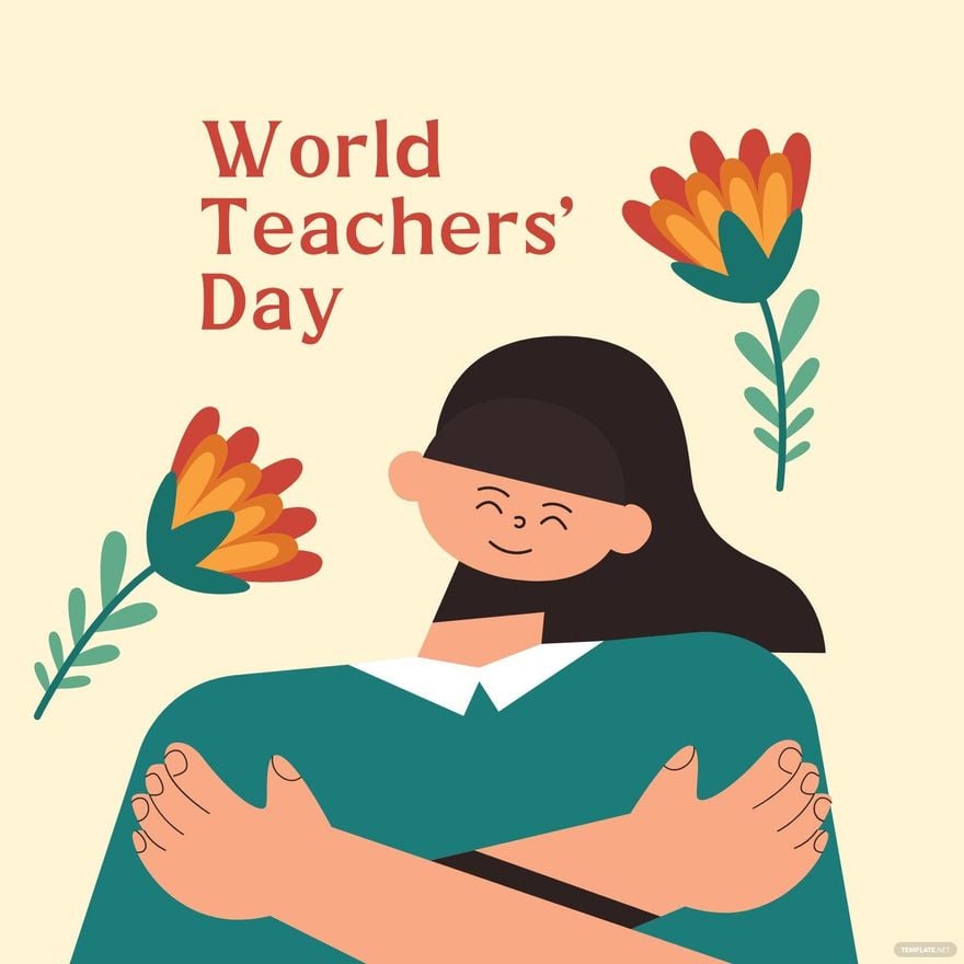 Free World Teachers’ Day Illustration in Illustrator, PSD, EPS, SVG, JPG, PNG