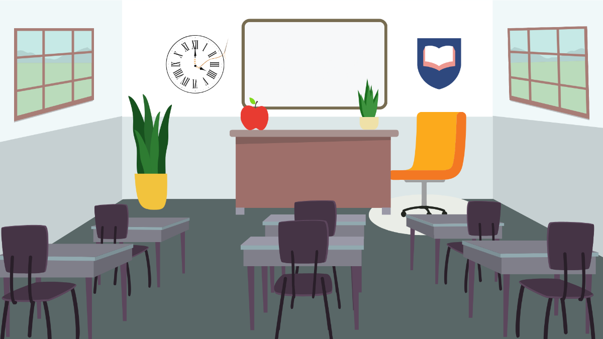 White Classroom Background Template