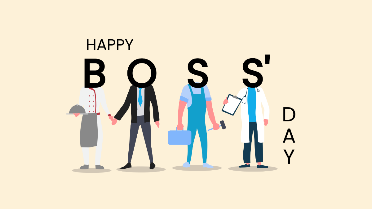 Free Boss' Day Design Background Template