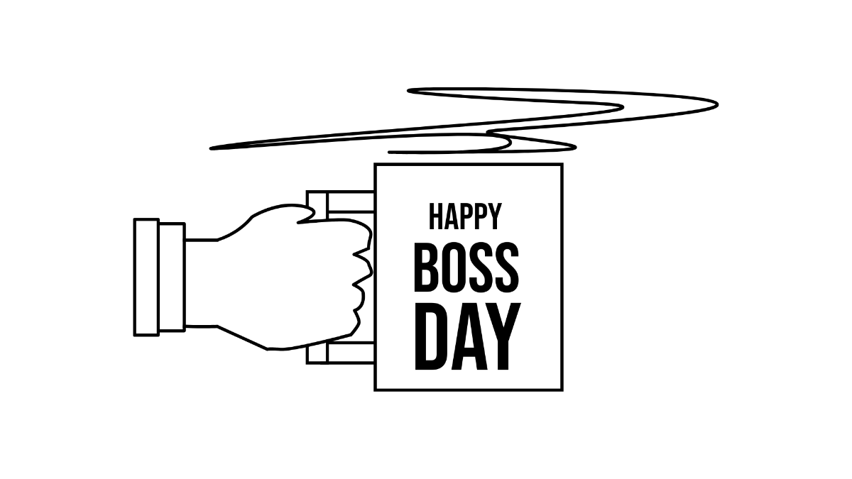 Boss' Day Drawing Background Template