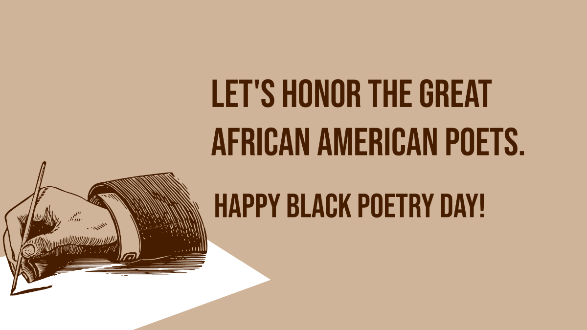 Black Poetry Day Flyer Background Template