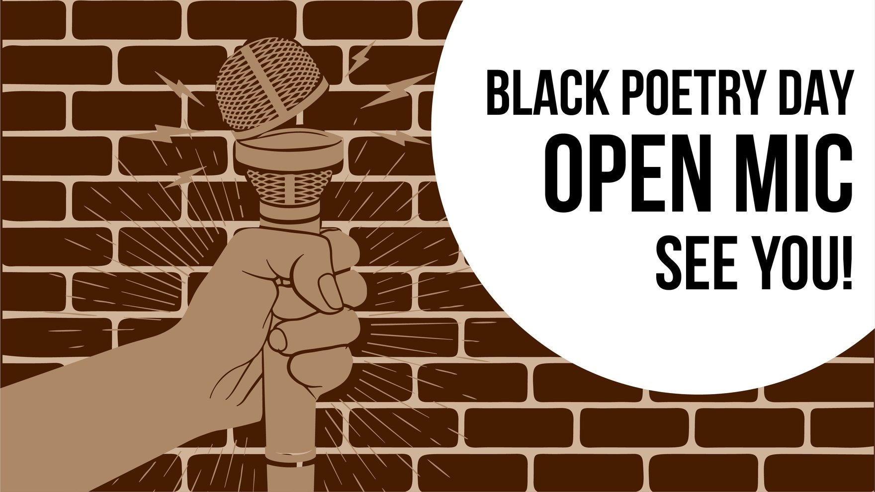 Black Poetry Day Invitation Background
