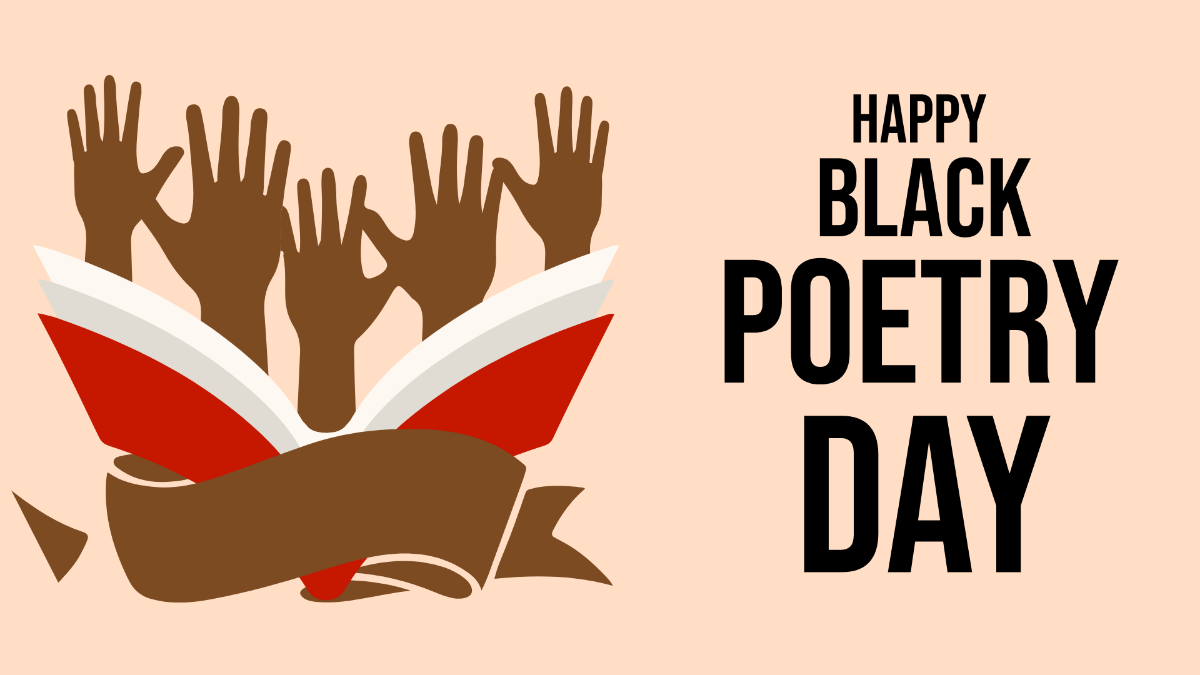Free Happy Black Poetry Day Background Template