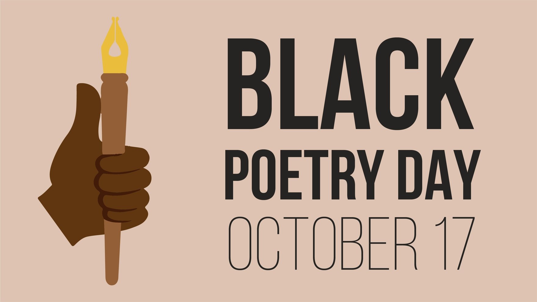High Resolution Black Poetry Day Background