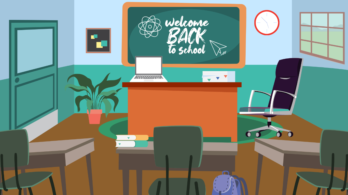 Free Classroom 3d Background Template