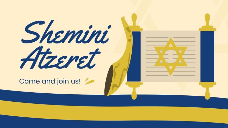 Shemini Atzeret Invitation Background