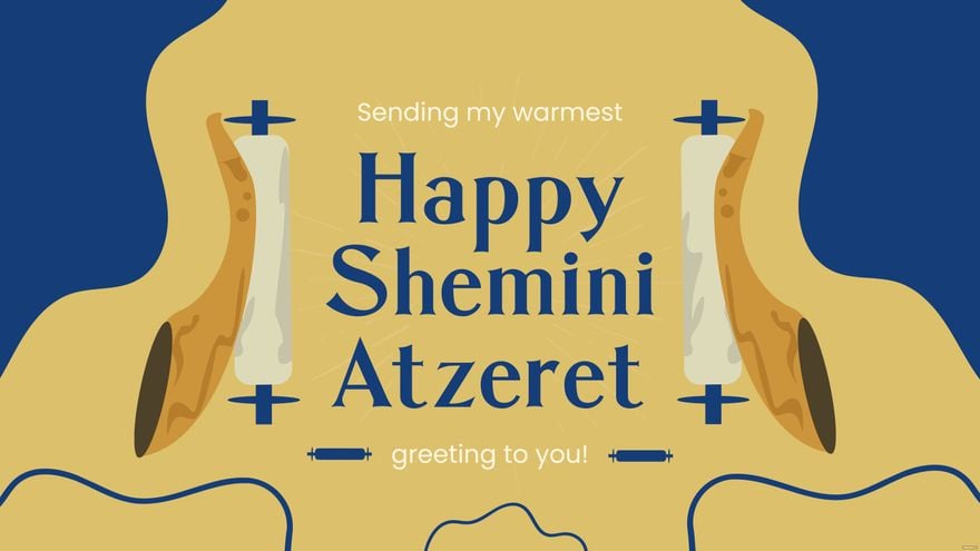 Shemini Atzeret Greeting Card Background